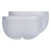 SKINY Herren Brasil-Slip, 2er Pack - Cotton Retro, Unterhose, Feinripp, Baumwolle Grau L