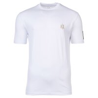 A|X ARMANI EXCHANGE Mens T-Shirt - Round Neck, Short Sleeve, Cotton, Logo Embroidery White M (Medium)