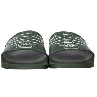 EMPORIO ARMANI Herren Badesandalen - Slides, Slipper, Pantoletten, Maxi Logo Grün EUR 39