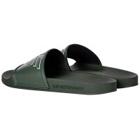 EMPORIO ARMANI Mens Bathing Sandals - Mules, Slippers, plain, Logo-Print Green EUR 39 (UK 6)