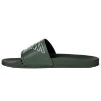 EMPORIO ARMANI Mens Bathing Sandals - Mules, Slippers, plain, Logo-Print Green EUR 39 (UK 6)