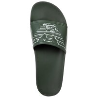 EMPORIO ARMANI Mens Bathing Sandals - Mules, Slippers, plain, Logo-Print Green EUR 39 (UK 6)