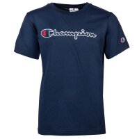 Champion Kids Unisex T-Shirt - Crewneck, Round Neck, Cotton, Large Logo, Solid Color