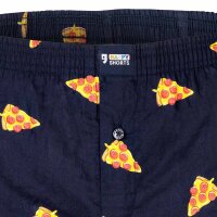 Happy Shorts Herren Webboxershorts - American Style, Baumwolle, gemustert Pizza M