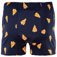 Happy Shorts Mens woven boxer shorts – American style, cotton, patterned Pizza M (Medium)
