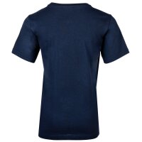 Champion Kids Unisex T-Shirt - Crewneck, Round Neck, Cotton, Large Logo, Solid Color Blue S (Small)