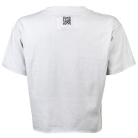 Champion Kurzes Damen T-Shirt - "Eco-Future", Crewneck, Uni, Logo-Print, Rundhals, Kurzarm Grau L