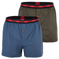 HUGO Herren Boxer Shorts, 2er Pack - Woven Boxer Twin Pack, Logo, Baumwolle
