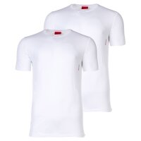 HUGO Herren T-Shirt, 2er Pack - Rundhals, kurzarm, Logo Print, Baumwolle, uni