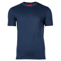 HUGO Herren T-Shirt, 2er Pack - Rundhals, kurzarm, Logo Print, Baumwolle, uni Blau L