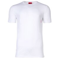 HUGO Mens T-shirt, 2-pack - round neck, short sleeve, logo print, cotton, uni Blue L (Large)