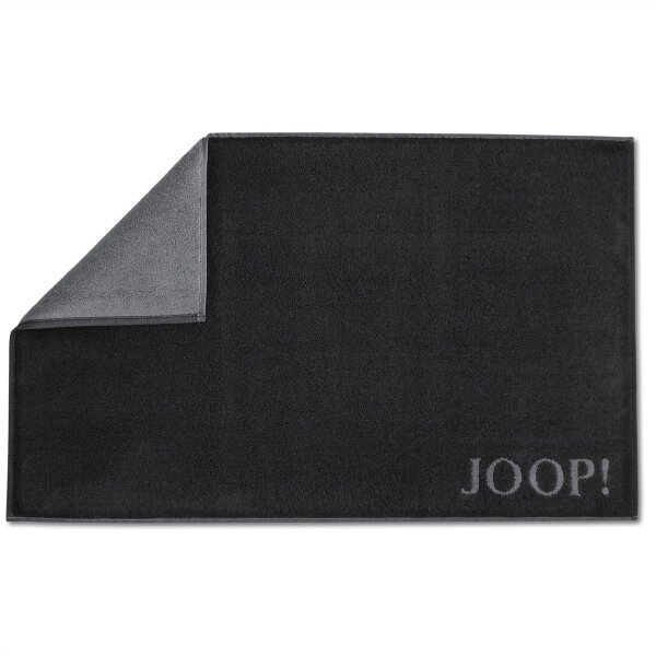 JOOP! Badematte - Badvorleger, Wendeoptik, Baumwolle Schwarz 50x80cm