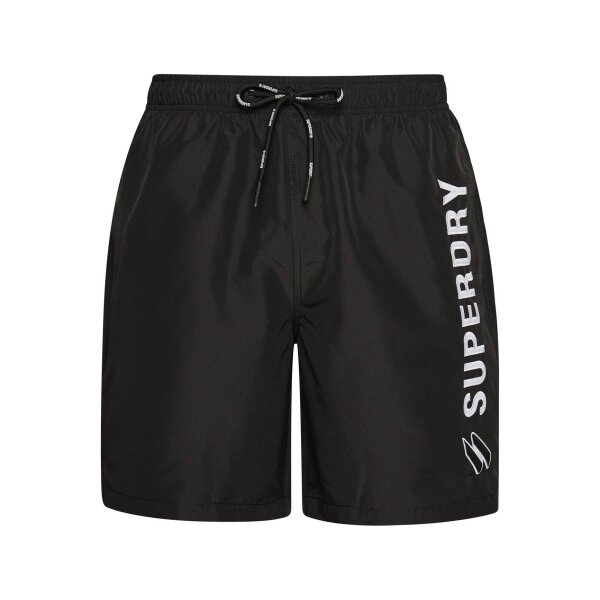 Superdry Mens swim Shorts - CODE APPLEQUE 19INCH SWIM SHORT, Beach Shorts, Logo