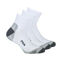 FILA Unisex Socks, 3 Pairs - Quarter Multisport, Short Socks White 35-38 (3-5 UK)