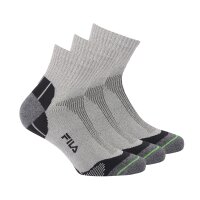 FILA Unisex Socks, 3 Pairs - Quarter Multisport, Short Socks Grey 43-46 (9-11 UK)