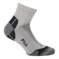 FILA Unisex Socks, 3 Pairs - Quarter Multisport, Short Socks Grey 43-46 (9-11 UK)