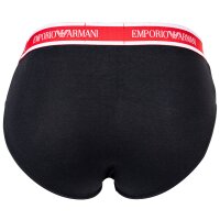 EMPORIO ARMANI Men Slips 2 Pack - Briefs, Underwear, Stretch Cotton Black M (Medium)