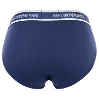 EMPORIO ARMANI Herren Slips, 2er Pack - Briefs, Unterwäsche, Stretch Cotton Blau M