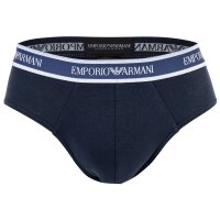 EMPORIO ARMANI Men Slips 2 Pack - Briefs, Underwear, Stretch Cotton Blue M (Medium)