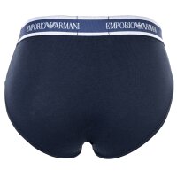 EMPORIO ARMANI Men Slips 2 Pack - Briefs, Underwear, Stretch Cotton Blue M (Medium)