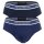 EMPORIO ARMANI Men Slips 2 Pack - Briefs, Underwear, Stretch Cotton Blue M (Medium)