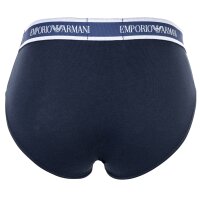 EMPORIO ARMANI Men Slips 2 Pack - Briefs, Underwear, Stretch Cotton Blue XL (X-Large)