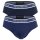 EMPORIO ARMANI Men Slips 2 Pack - Briefs, Underwear, Stretch Cotton Blue XL (X-Large)