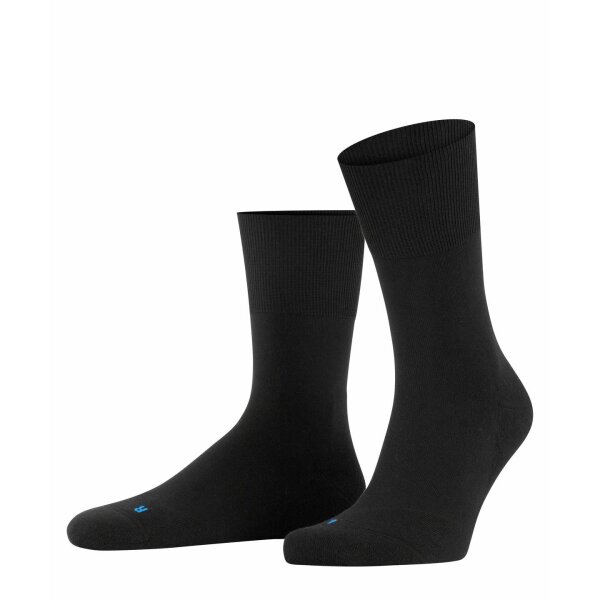 FALKE Unisex Sports Socks - Run, casual Socks, unicoloured Black 44-45 (UK 9.5-10.5)