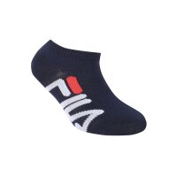 FILA Kids Socks, 6 Pack - Invisible Sneakers, Logo, Solid Color Blue 23-26