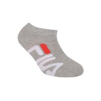 FILA Kids Socks, 6 Pack - Invisible Sneakers, Logo, Solid Color Black/Grey 23-26