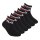 FILA Kinder Socken, 6er Pack - Qaurter, Logo, Streifen, einfarbig Schwarz 23-26