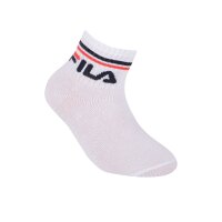 FILA Kinder Socken, 6er Pack - Qaurter, Logo, Streifen, einfarbig Weiß 31-34