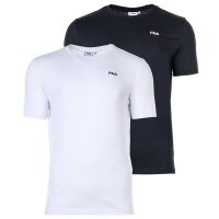 FILA Mens T-Shirt, Pack of 2 - BROD Tee, Round Neck, Short Sleeve, Logo