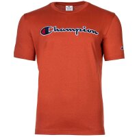 Champion Men T-Shirt - CML Champion Logo, Round Neck, Cotton, Solid Color Red M (Medium)