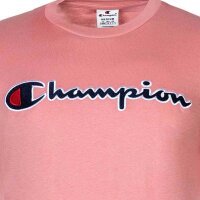Champion Men T-Shirt - CML Champion Logo, Round Neck, Cotton, Solid Color Pink L (Large)