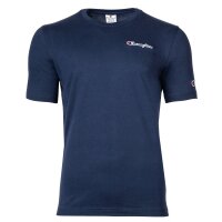 Champion Men T-Shirt - CML Champion Logo, Round Neck, Cotton, Solid Color Dark blue  L (Large)