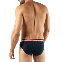 FILA Herren Slip, 4er Pack - Briefs, Logobund, Cotton Stretch, einfarbig Schwarz/Weiß/Blau/Grau XL
