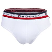 FILA Herren Slip, 4er Pack - Briefs, Logobund, Cotton Stretch, einfarbig Schwarz/Weiß/Blau/Grau XL