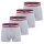 FILA Mens Boxer Shorts, 4-pack - Logo Waistband, cotton stretch, solid color