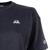 Champion Damen T-Shirt - CML Champion Logo, Baumwolle, Crop Top, Rundhals, Kurzarm, einfarbig Schwarz XS