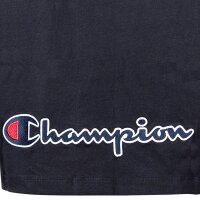 Champion Damen T-Shirt - CML Champion Logo, Baumwolle, Crop Top, Rundhals, Kurzarm, einfarbig Schwarz XS