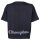Champion Damen T-Shirt - CML Champion Logo, Baumwolle, Crop Top, Rundhals, Kurzarm, einfarbig Schwarz XS