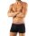 FILA Herren Boxer Shorts, 4er Pack - Logobund, Cotton Stretch, einfarbig Schwarz M