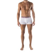 FILA Mens Boxer Shorts, 4-pack - Logo Waistband, cotton stretch, solid color White S (Small)