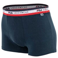 FILA Mens Boxer Shorts, 4-pack - Logo Waistband, cotton stretch, solid color Blue XL (X-Large)