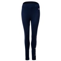Champion Damen Leggings - Crop Leggings, High waist, lang, Logo, einfarbig Blau XS