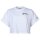 Champion Damen T-Shirt - Crewneck, Crop-Top, Uni, Logo-Print, Kurzarm, Baumwolle Weiß S