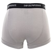 EMPORIO ARMANI Mens Boxer Shorts, 2 Pack - Trunks, Underwear, Stretch Cotton Black/Grey S (Small)