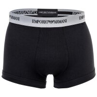 EMPORIO ARMANI Mens Boxer Shorts, 2 Pack - Trunks, Underwear, Stretch Cotton Black/Grey S (Small)