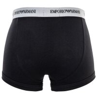 EMPORIO ARMANI Mens Boxer Shorts, 2 Pack - Trunks, Underwear, Stretch Cotton Black/Grey S (Small)